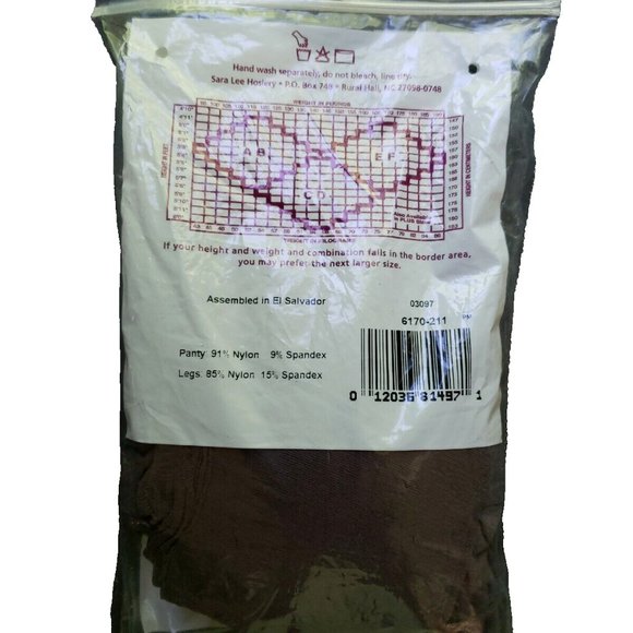 Hanes Silk Reflections Barely Black Pantyhose 3 Pr Pack Slightly Imperfect sz EF - Picture 2 of 2